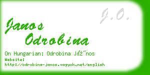 janos odrobina business card